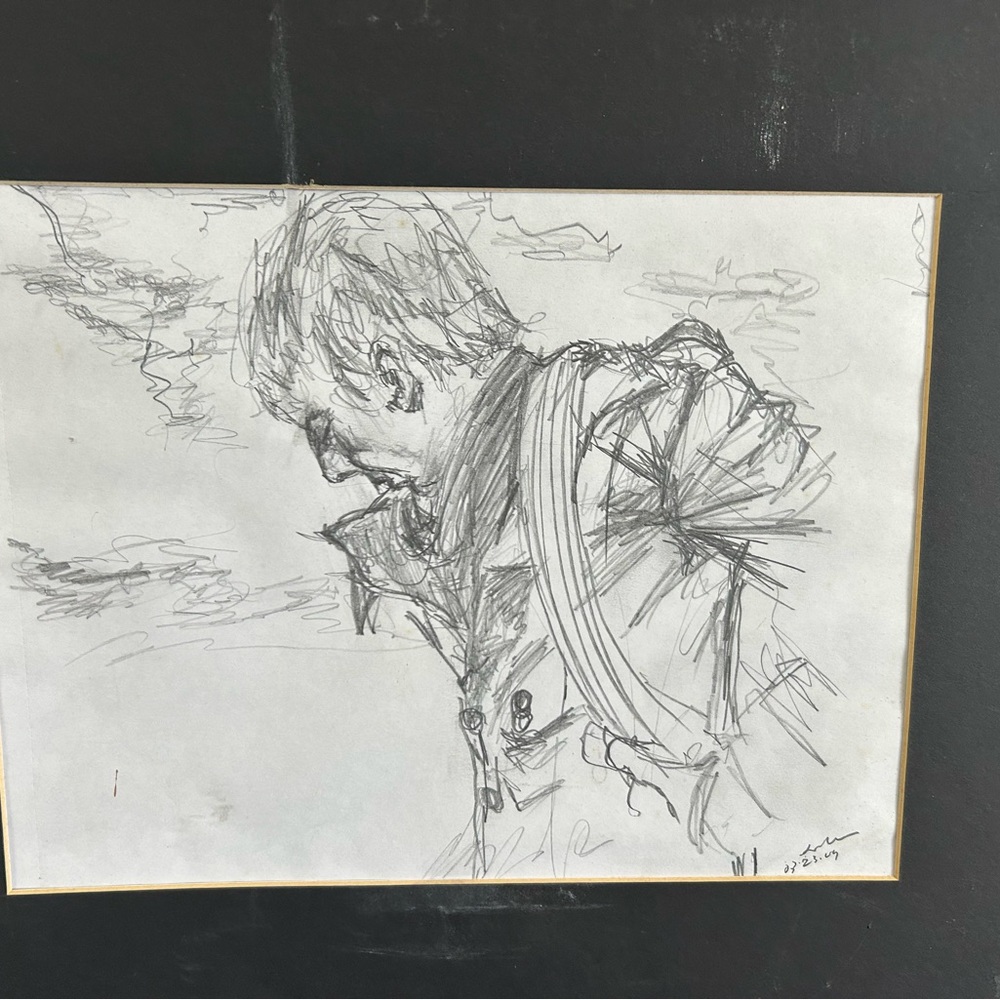 Sketch Art Drawing in Black Frame